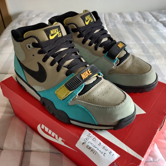 2006 Nike air trainer 1 mid SB "bamboo" size us10 - Picture 2 of 8